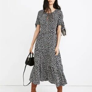 Womens Madewell Tied sleeve Midi dress size 14